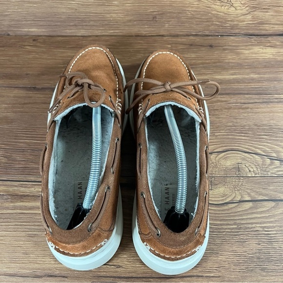 Cole Haan Grandpro Rally Brown Suede Moccasins Slippers Men’s Size 10 - Picture 6 of 11